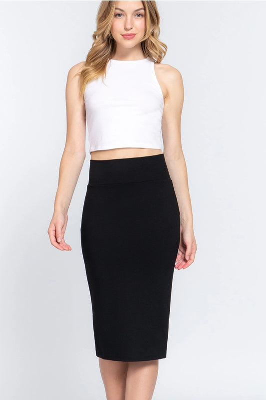 Black Midi Skirt
