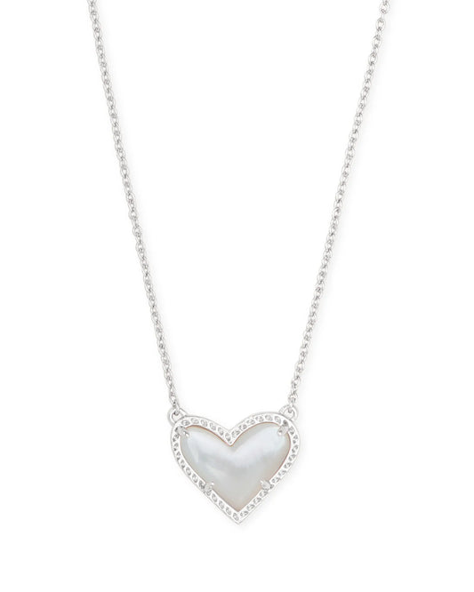 Ari Heart Silver Pendant Necklace