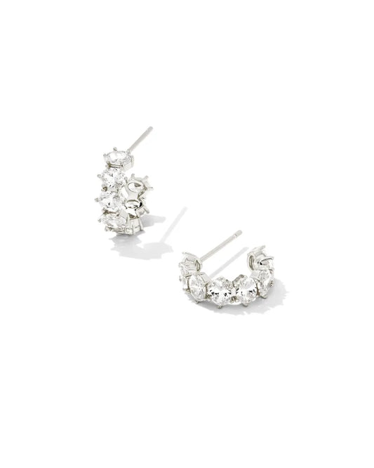 Cailin Silver Huggie Earrings