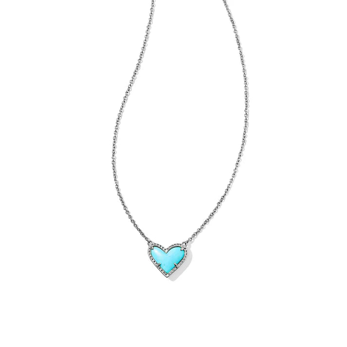 Ari Heart Silver Pendant Necklace