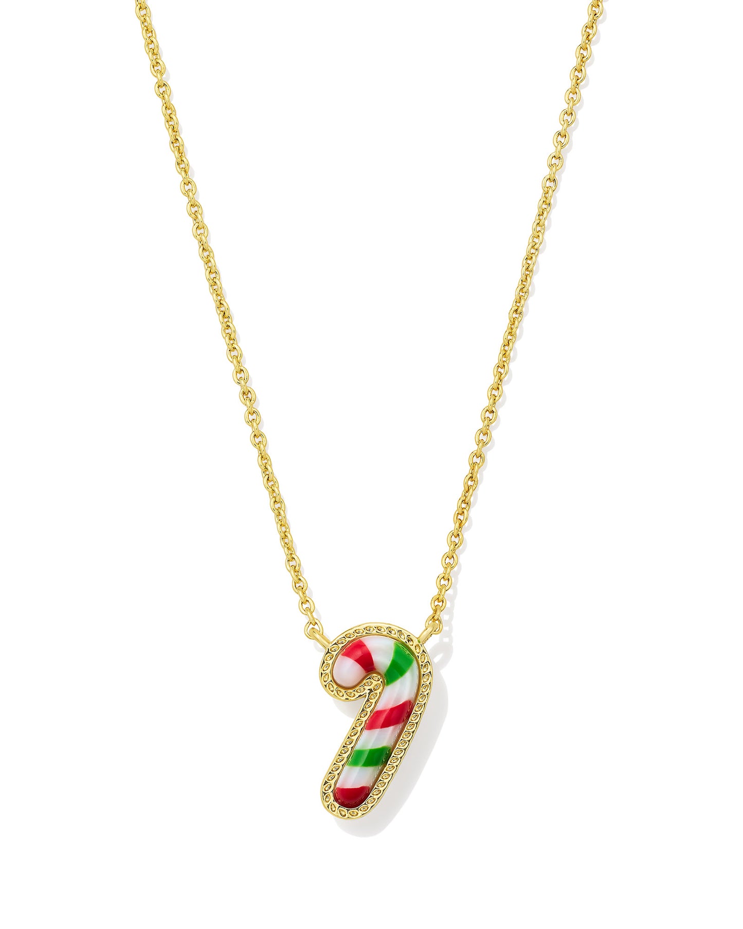 Candy Cane Short Pendant Necklace