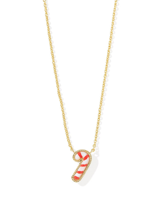 Candy Cane Short Pendant Necklace